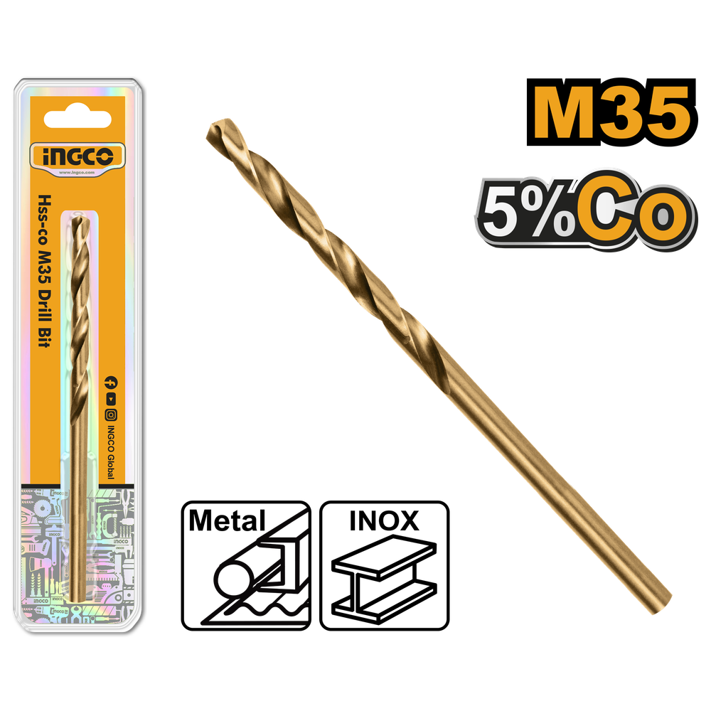 Сверло по металлу кобальтовое HSS-CO M35 6 мм INGCO DBT01130601 INDUSTRIAL