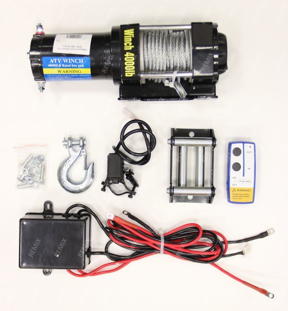 Лебедка Electric Winch 12v 4000 LBS/1814 кг (сталь)