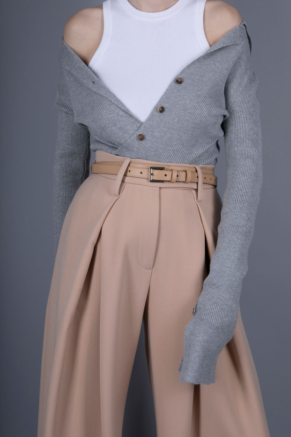 БАЗОВЫЙ ТОНКИЙ РЕМЕНЬ BEIGE