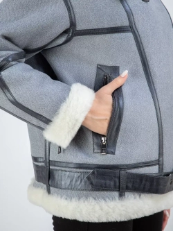 Дубленка авиатор натуральная зимняя