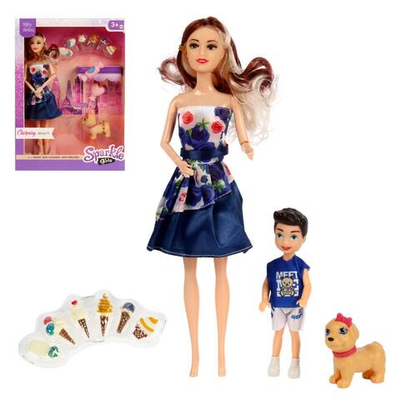 Кукла тип Модель на шарнирах с ребенком и аксессуарами, коробка CY257D3