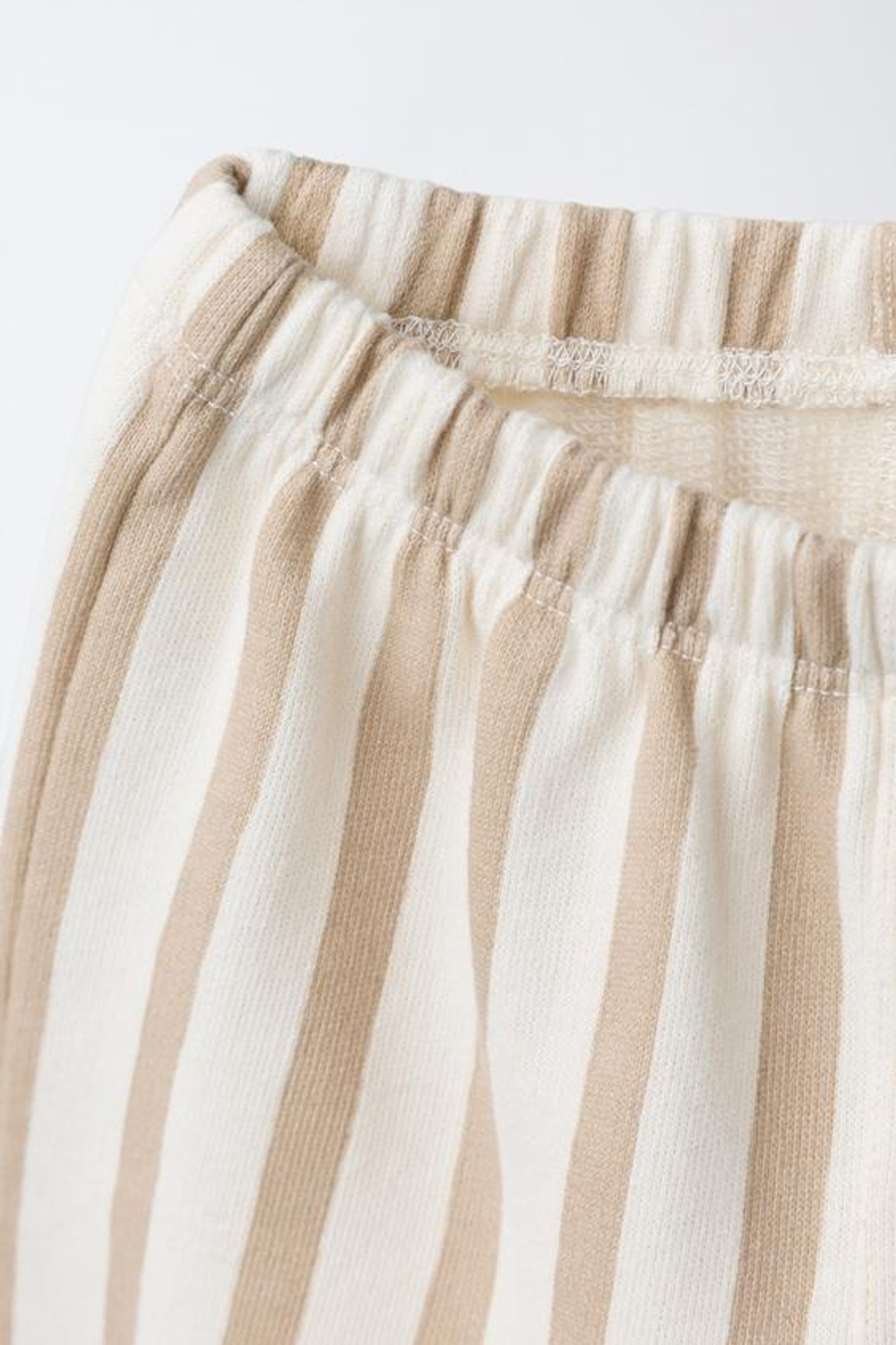 ZARA БРЮКИ В ПОЛОСКУ, СВЕТЛО-БЕЖЕВЫЙ