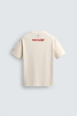 ZARA X DYLAN´S T-SHIRT CLUB ФУТБОЛКА С ИЛЛЮСТРАЦИЯМИ GREMLINS™ & ©, ЖЕЛТОВАТО-БЕЛЫЙ