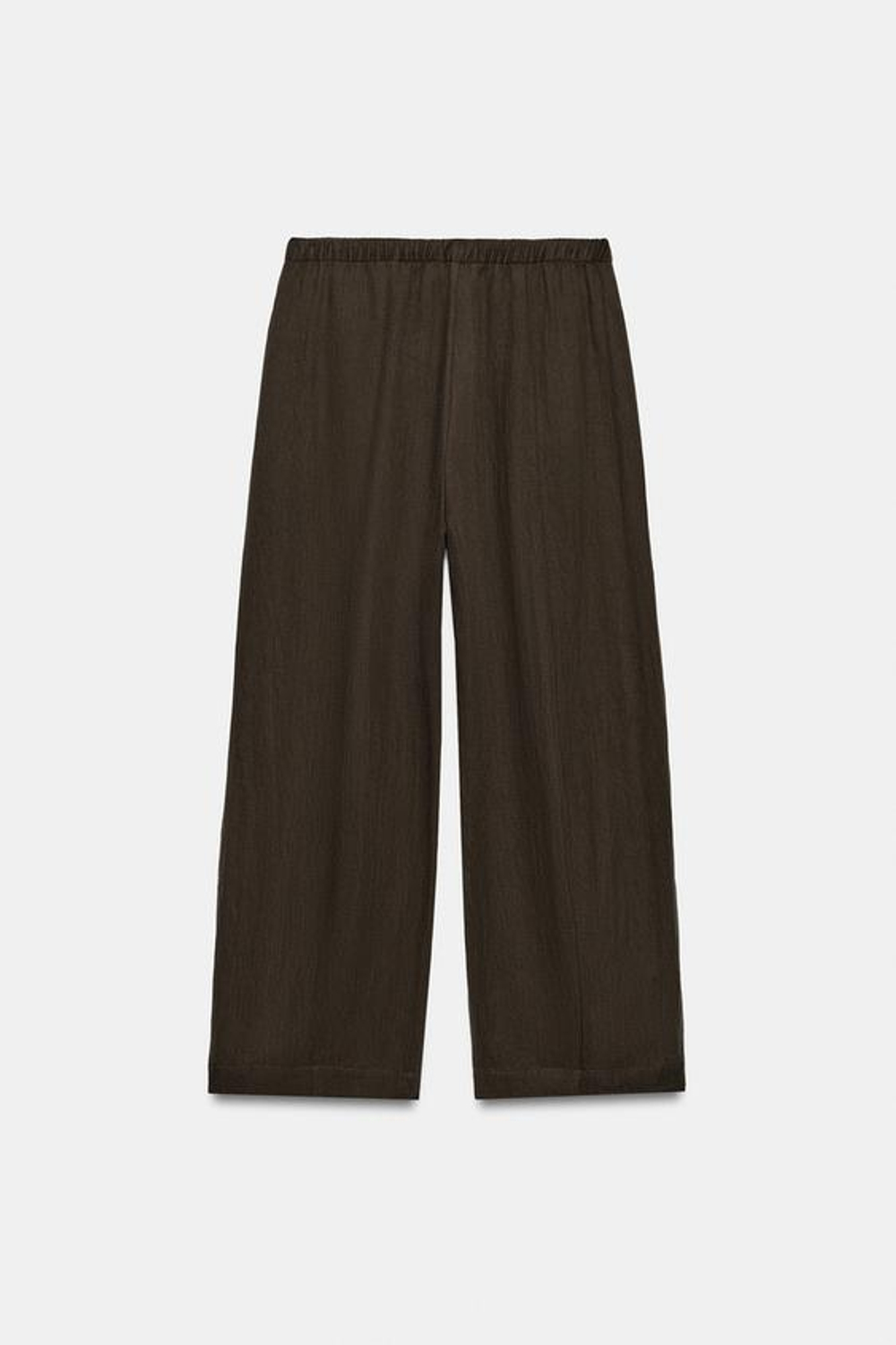 ZARA БРЮКИ BARREL — ZW COLLECTION, КОРИЧНЕВЫЙ