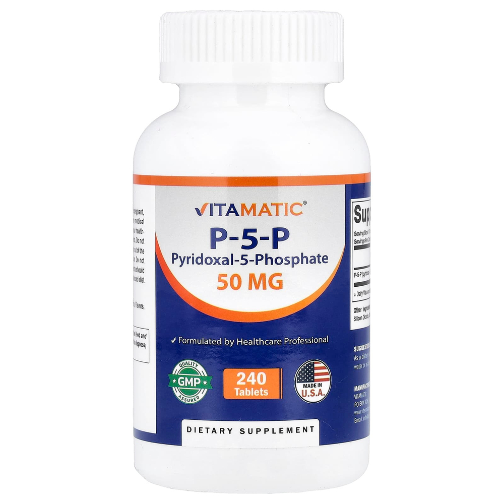 Vitamatic, P-5-P, 50 мг, 240 таблеток