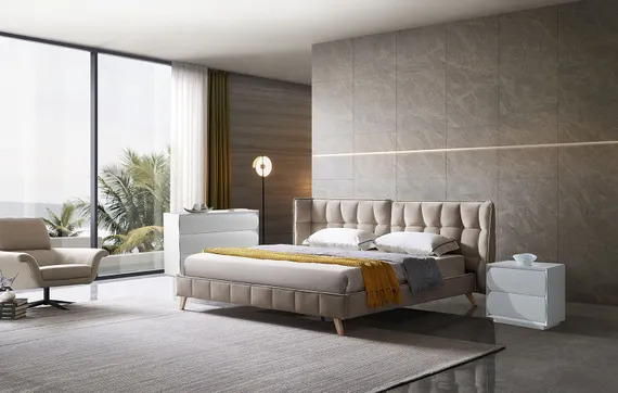 Кровать Hush 160х200 см, бежевая