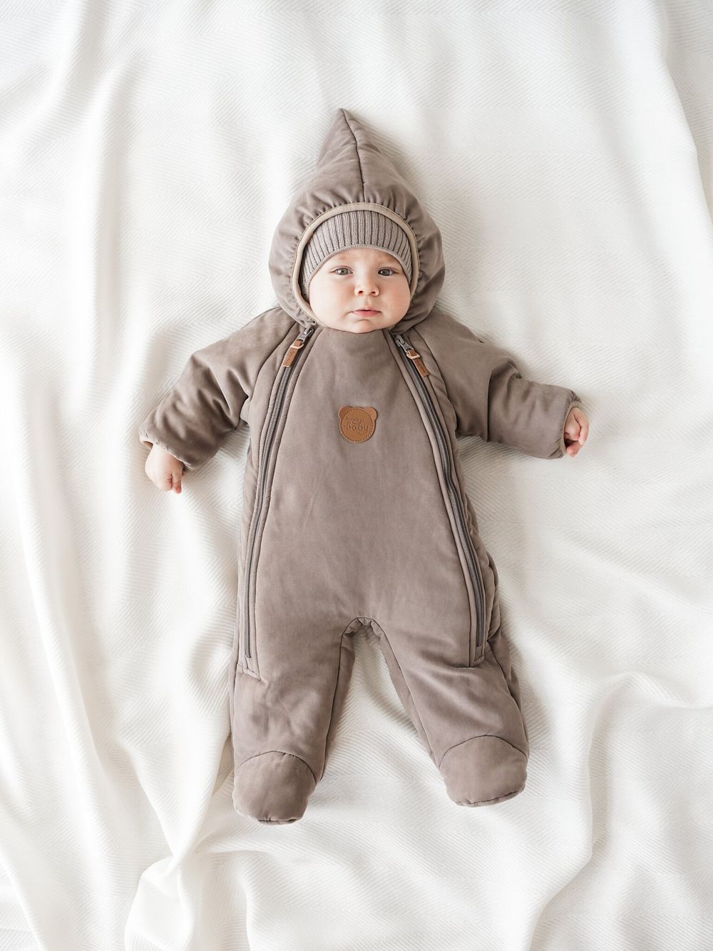 Комбинезон демисезонный с закрытой ножкой "Латте" 0+