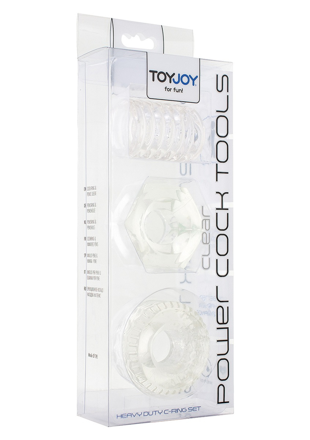 Комплект прозрачных колец на пенис POWER COCK TOOLS