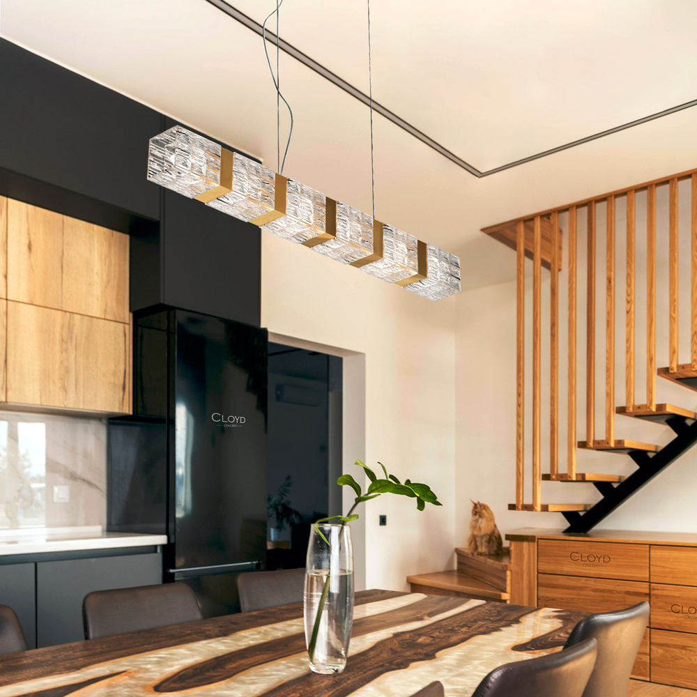 Подвесной светильник Cloyd CORUND-A P6 / шир. 86 см - латунь (арт.10680)