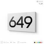 Номер на дверь 649, табличка на дверь для офиса, квартиры, кабинета, аудитории, склада, белая 120х70 мм, Айдентика Технолоджи