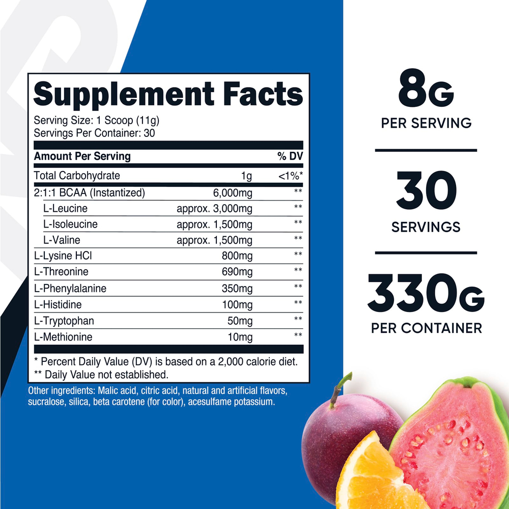 Nutricost, Performance, EAA в порошке, маракуйя, апельсин и гуава, 330 г (11,8 унции)