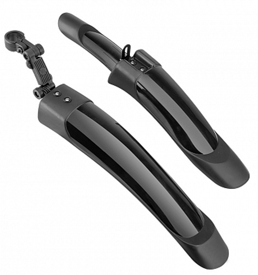 Крылья 24"-26" быстросъемные XGNB-007-1A пластиковые чёрные полуфэтбайк
