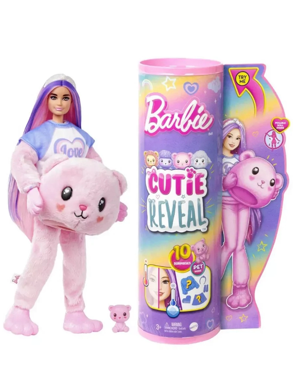 Кукла Барби Кьюти Ривл Cutie Reveal Мишка Тедди HKR04