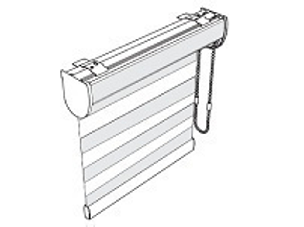 Рулонная штора День-Ночь Стандарт, ткань Zebra Bamboo DN-4808-06 корица