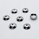 Шапочка, цвет серебро (родий), размер 6 мм, цена за 10 шт