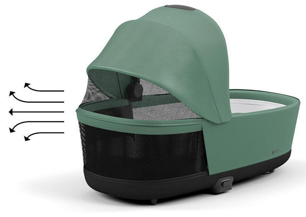 Коляска 3 в 1 Cybex Priam IV Chrome Brown complete и автокресло Cloud T i-Size Platinum White Plus Leaf Green