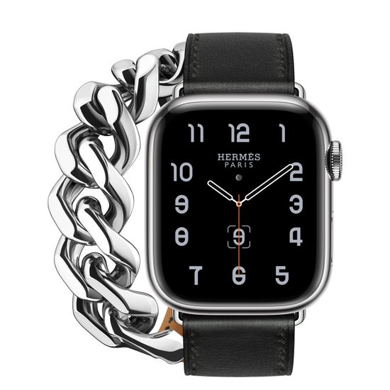 Apple Watch Hermès 41mm Silver Stainless Steel Case with Gourmette Metal Double Tour