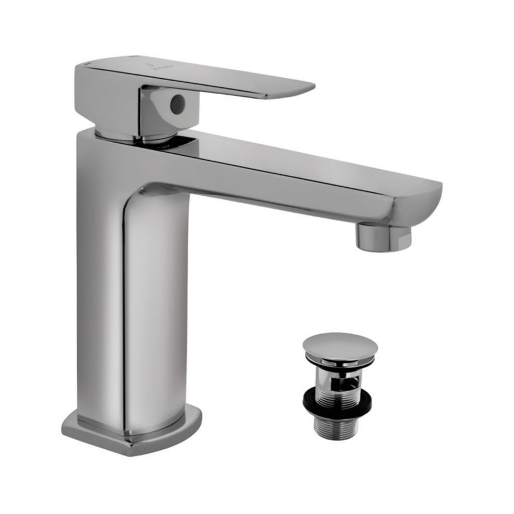 Jaquar, Смеситель для раковины Kubix Prime, 1-рычаж., Хром KUP-CHR-35011BPMCLW