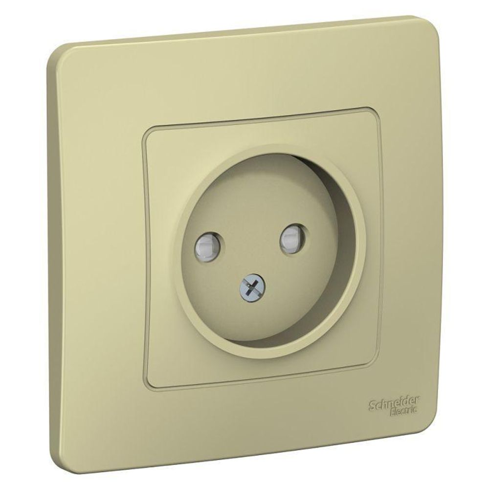 Розетка 1-м СП Blanca 16А IP20 250В без заземл. защ. шторки беж. SE BLNRS000117