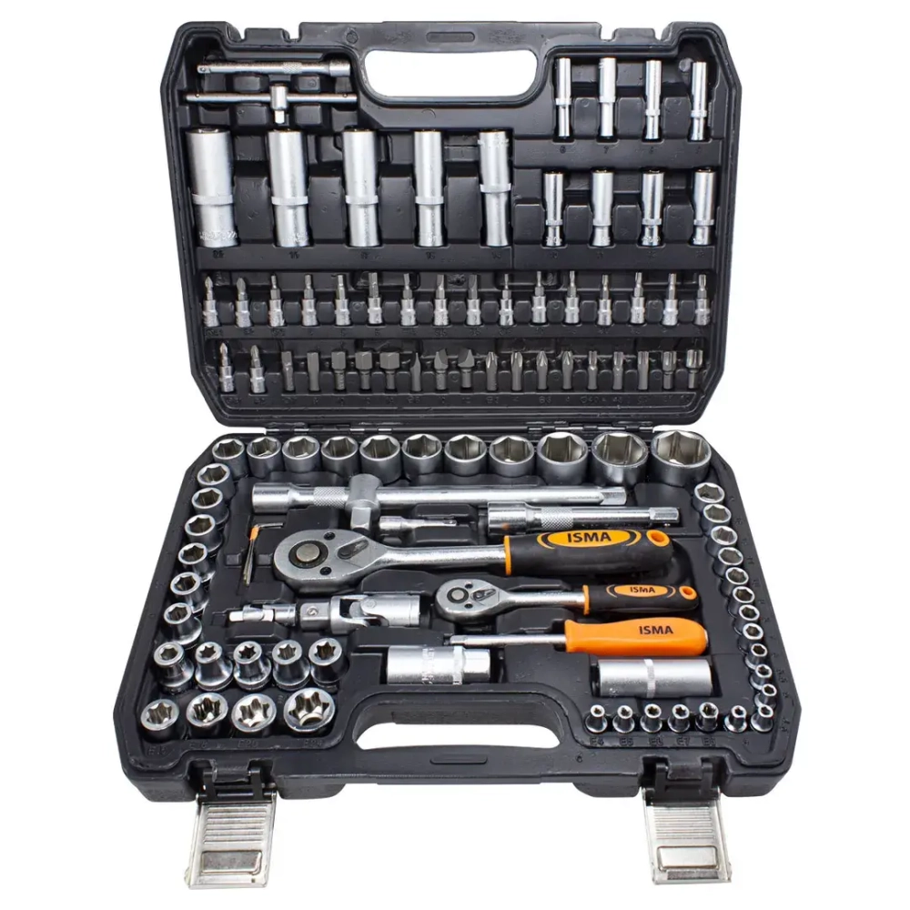 Набор инструментов 108пр.1/4''1/2''(6гр.)(4-32мм) ISMA ISMA-41082-5