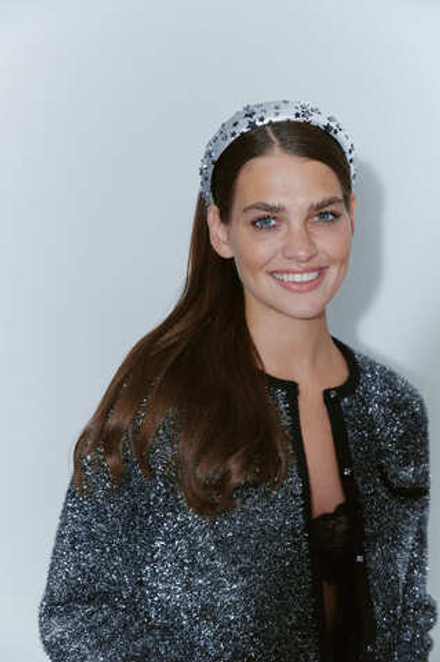 Серебристый ободок со звездами