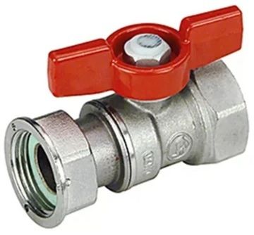 Кран шаровой Giacomini R251P 3/4"x3/4" ВР/ВР с накидной гайкой ручка-бабочка