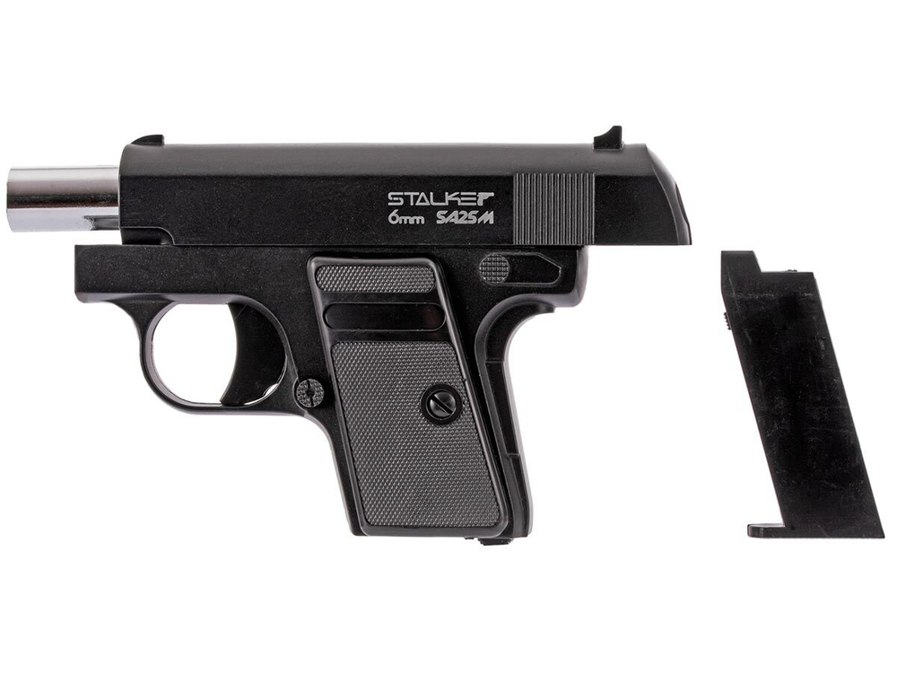 STALKER mod. SA25M Spring пист.пнев. (аналог Colt 1908) калибр 6мм металл черный
