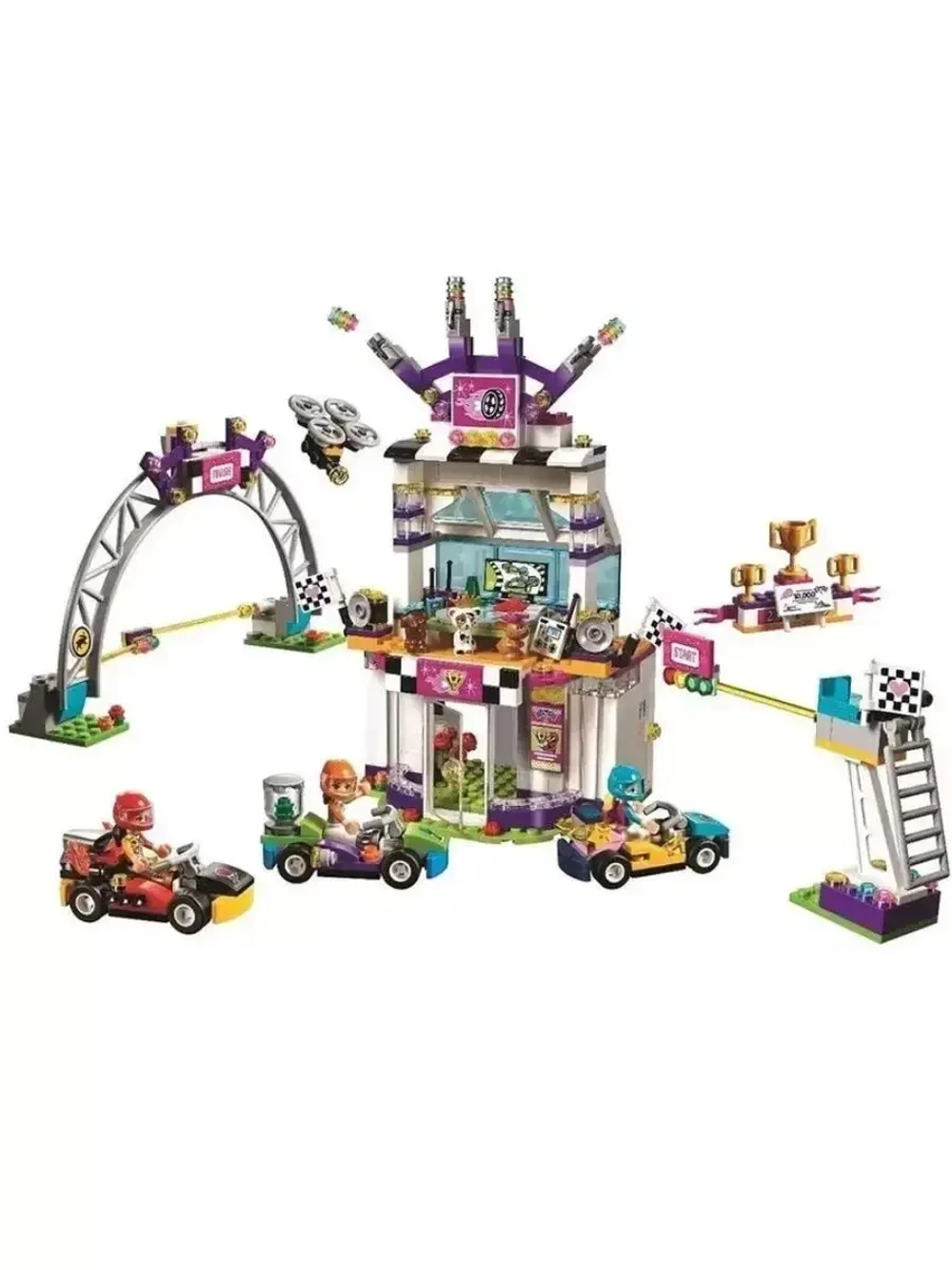 Конструктор для девочек Френдс Большая гонка 654 дет 11040