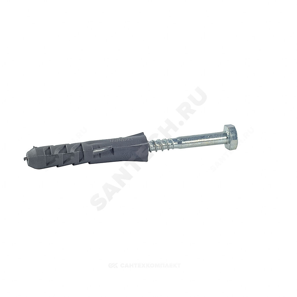 Шуруп с шестигранной головкой D6х60/10х50 с дюбелем