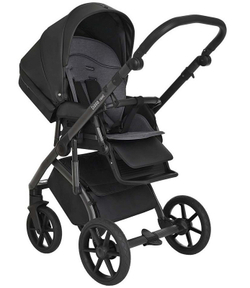 Детская коляска Roan Bass Next Кожа 2 в 1 RN088/1 Black/Black