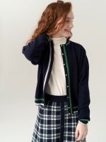 Кардиган бомбер для девочки AT1025 синий
