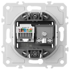 Механизм розетки RJ45/TV cat.5, ClassE-8/0-2400 МГц,  серия DB