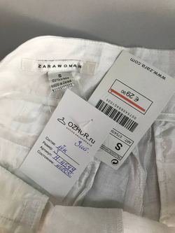 Бриджи Zara из льна свободные, маркировка S, визуально 44 размер, новые