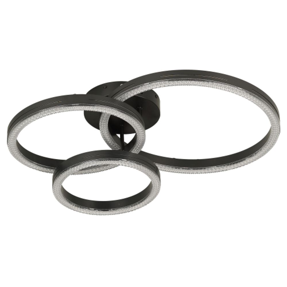 Светильник потолочный светодиодный ЭРА Модерн Bloom CLL-1-110W 3K-6K RC BK с ДУ черный