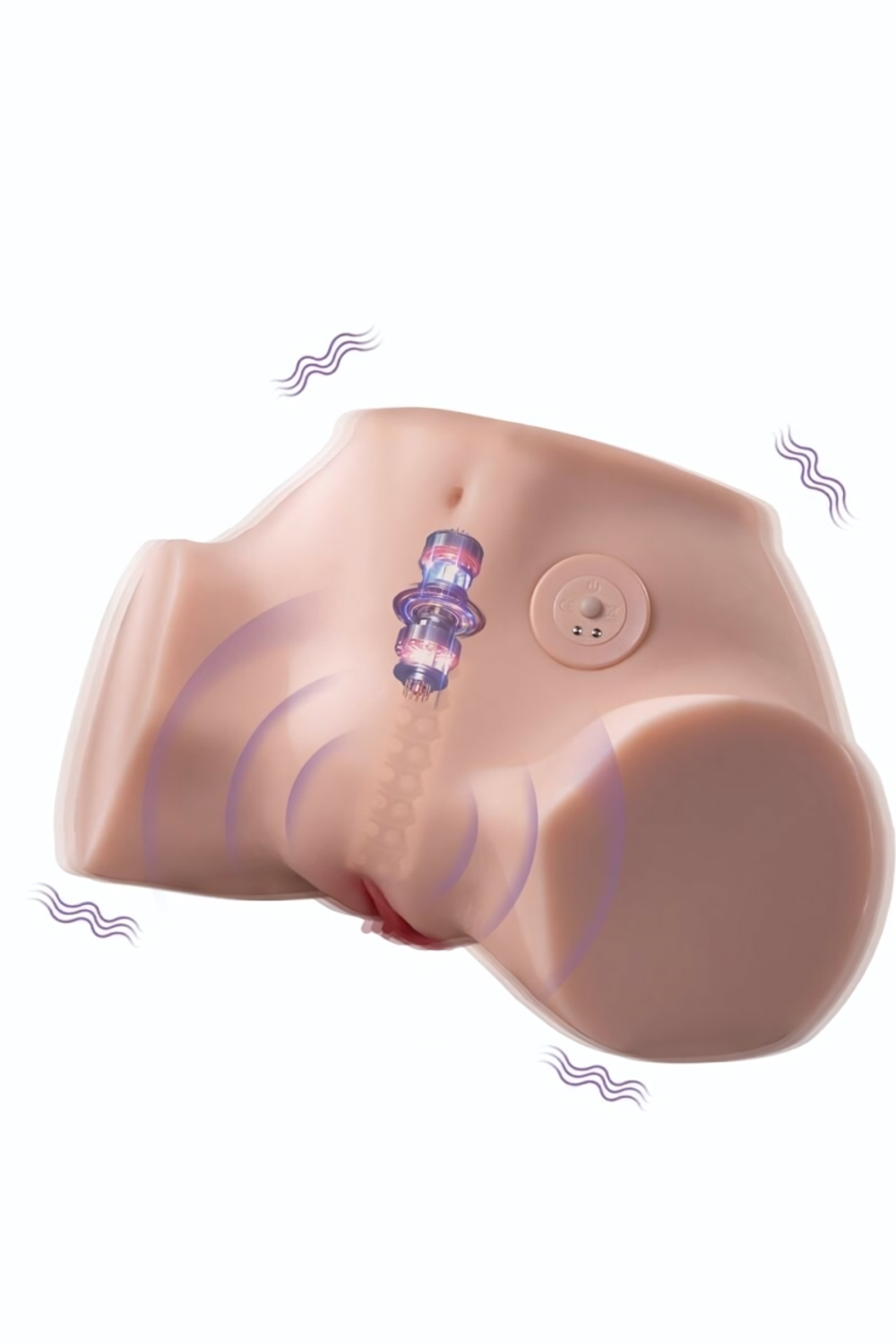 Телесный вибромастурбатор-полуторс Fennie (Цвет: телесный)