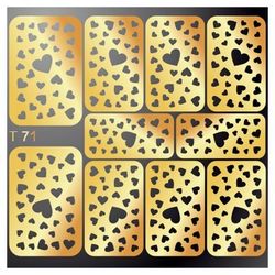 IRISK Трафарет для дизайна ногтей №71, серебро