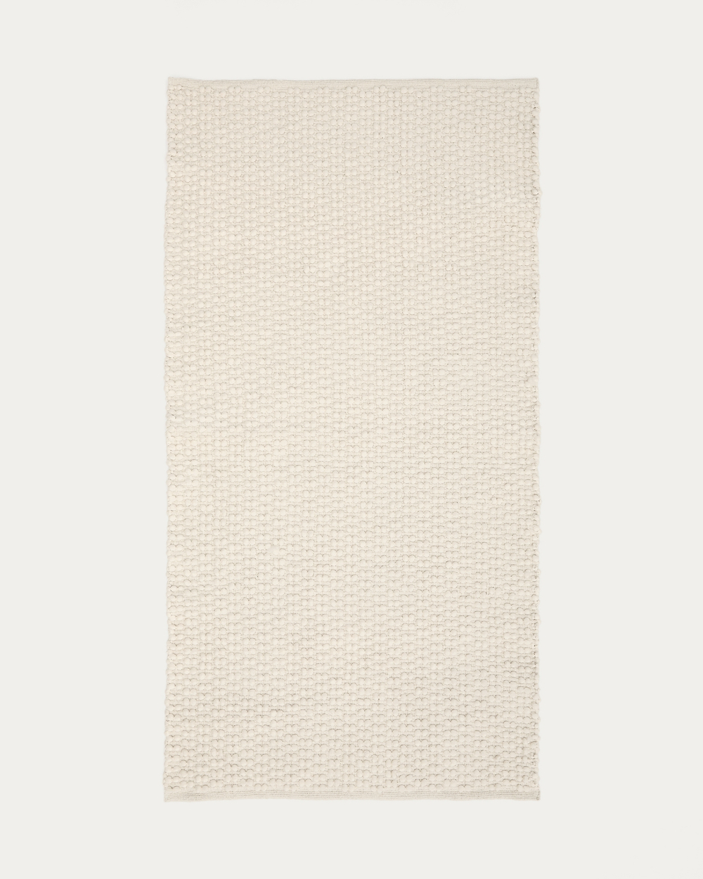 Ковер Mascarell из хлопка и полиэстера белого цвета 70 x 140 см