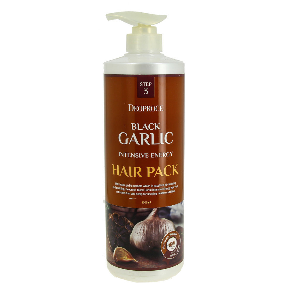 Deoproce Black Garlic Intensive Energy Hair Pack восстанавливающая маска для волос  на основе экстракта черного чеснока
