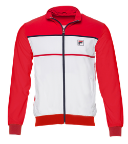 Мужская теннисная кофта Fila Jacket Max M - white/fila red