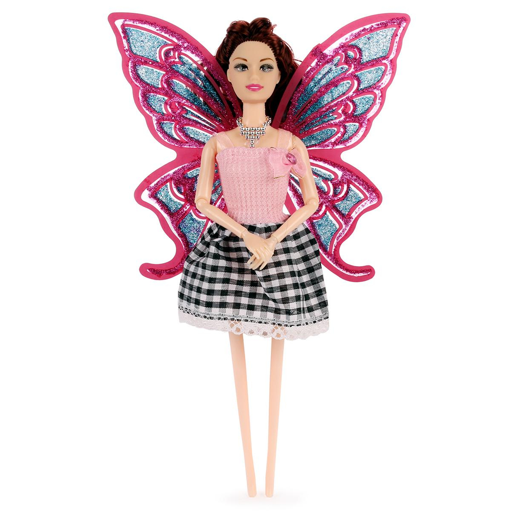 Кукла тип Модница на шарнирах с крыльями 32см, коробка RT241