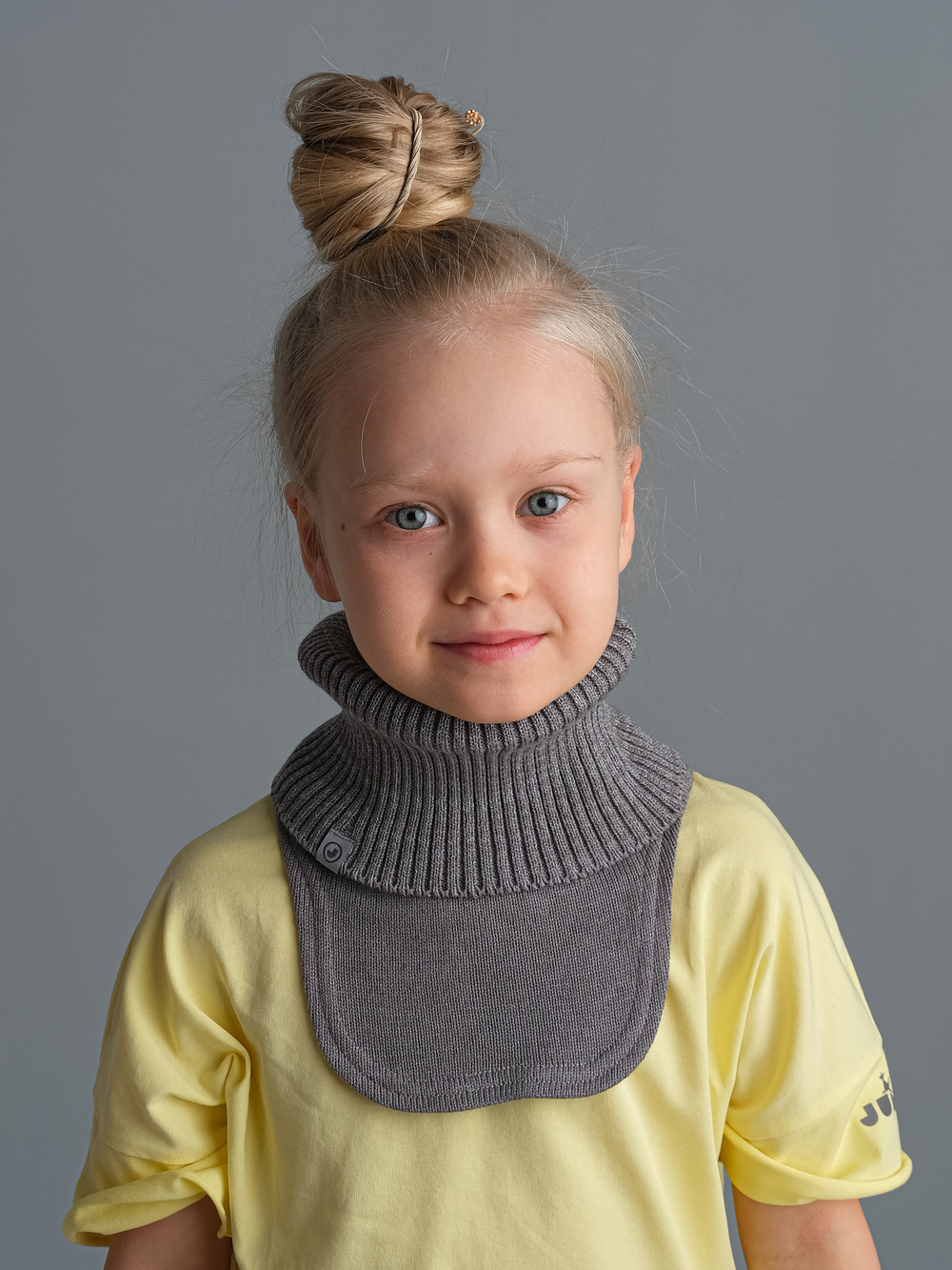 Манишка вязаная хлопковая (Пепельный)