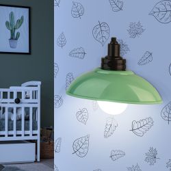 Ночник - светильник светодиодный ЭРА NLED-487-1W-SW-GR настенный на батарейках с выключателем зеленый | Ночники