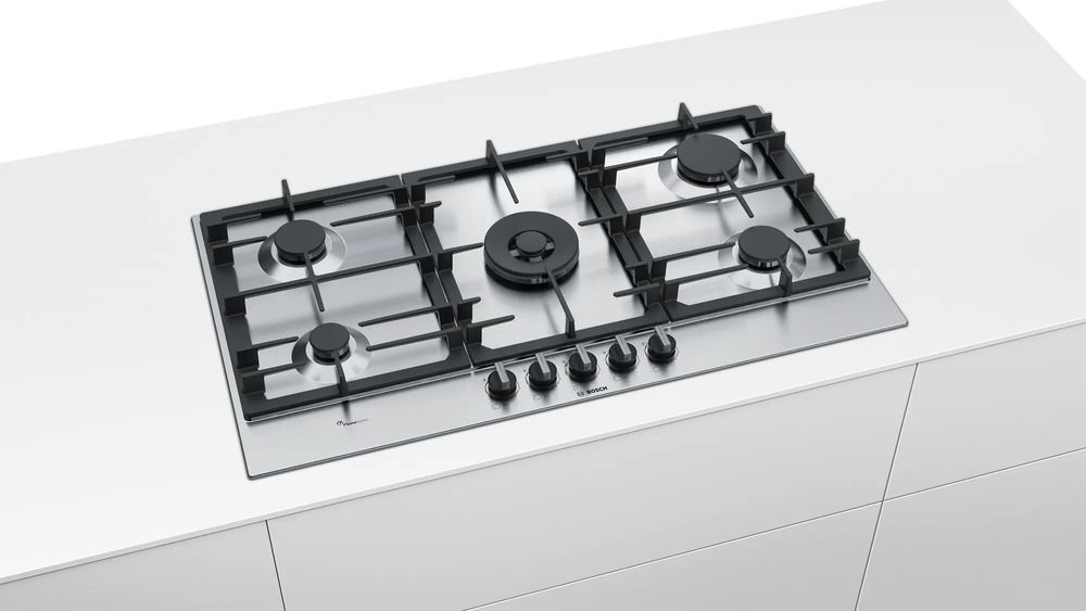 Встраиваемая газовая панель BOSCH PCR9A5B90M Serie 6, нержавеющая сталь