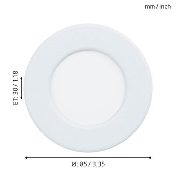 Светодиодный встраиваемый светильник 2,7W 3000K 99131 белый FUEVA 5 Eglo