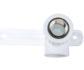 Угольник RTP PN25 комбинированный, с креплением, двойной под смеситель, внутренняя резьба, D25х1/2 мм