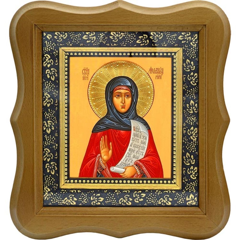 Анастасия  Солунская (Римляныня) Преподобномученица. Икона на холсте.