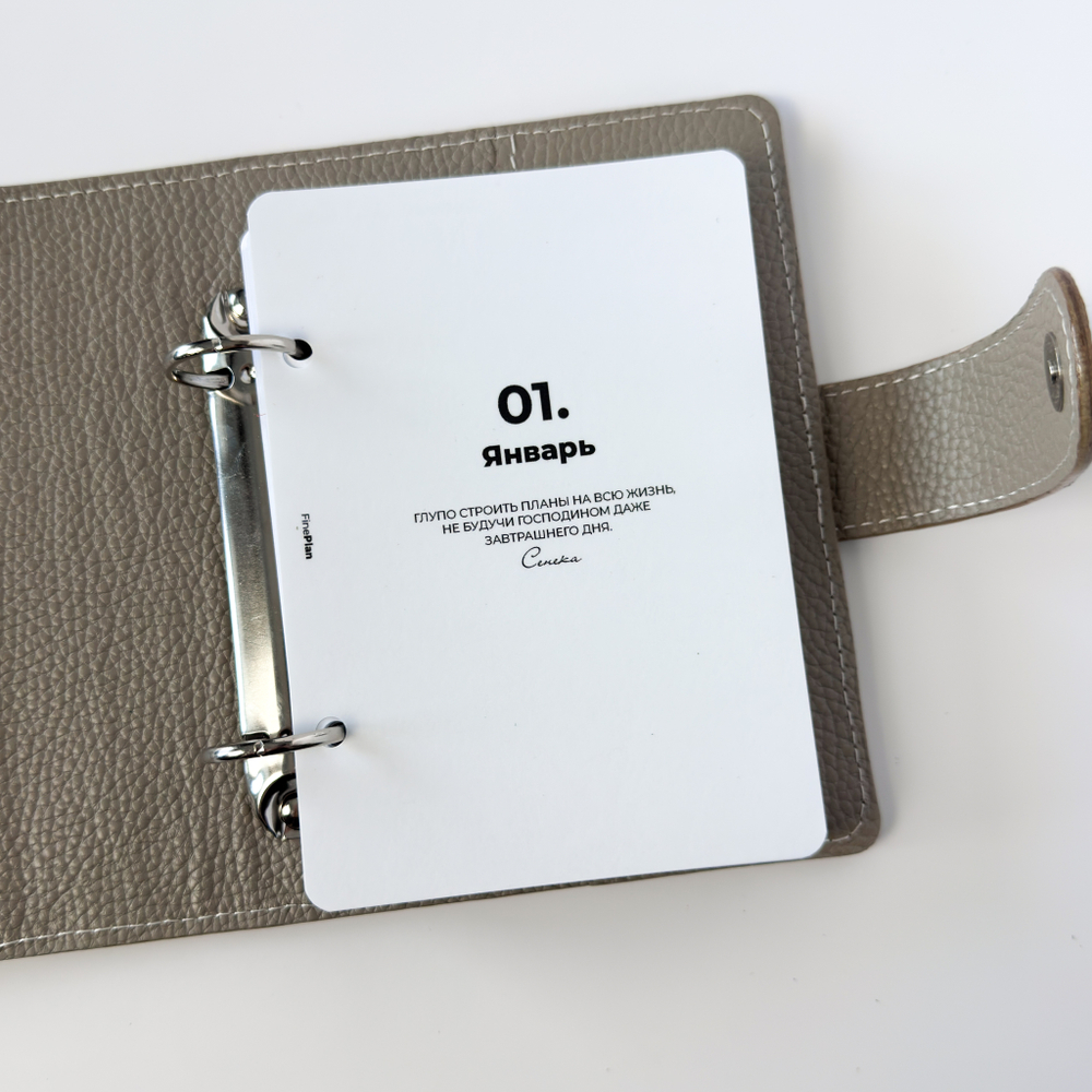 Ламинированные разделители по месяцам с цитатами (4/2 кольца)