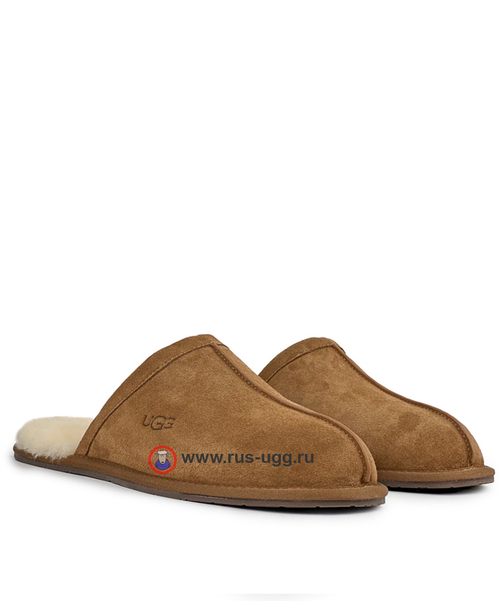 SCUFF SLIPPER MENS Chestnut