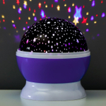 745391 Ночник-проектор "Звёздное небо", вращение, (4ААА или USB) голубой 12*10 см