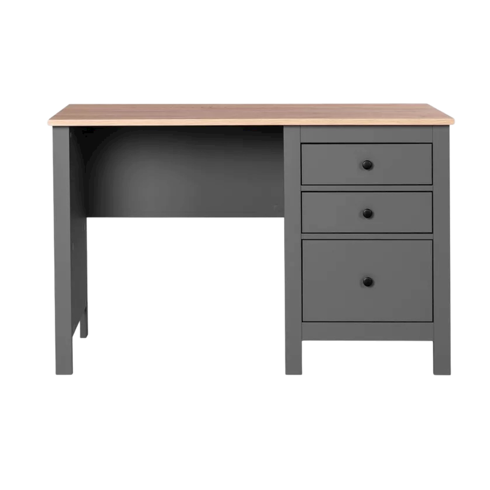 Стол письменный Сага 120х56х76,7 см, серый/ясень